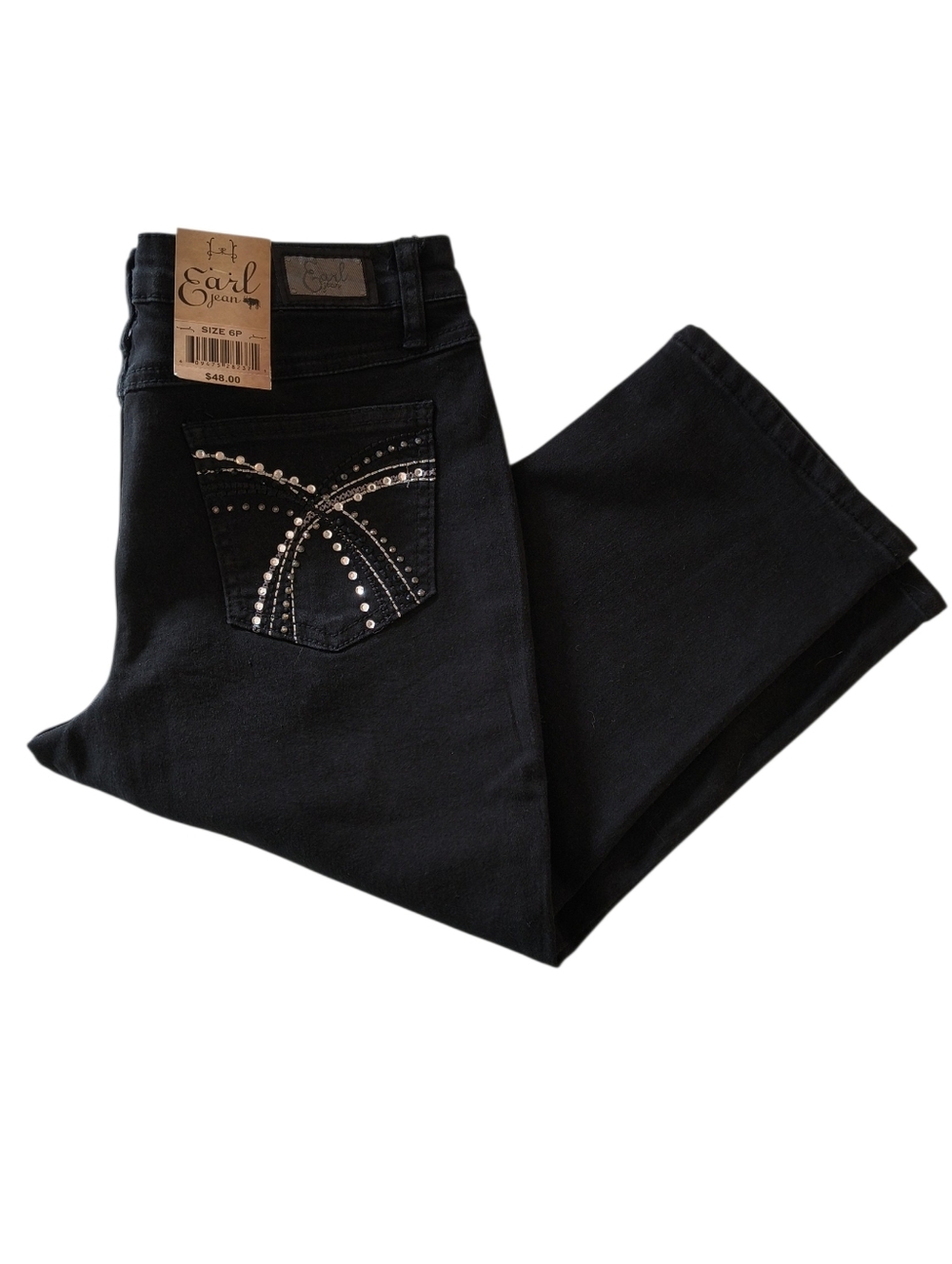 NWT Earl Jeans Black Capris Size 6P